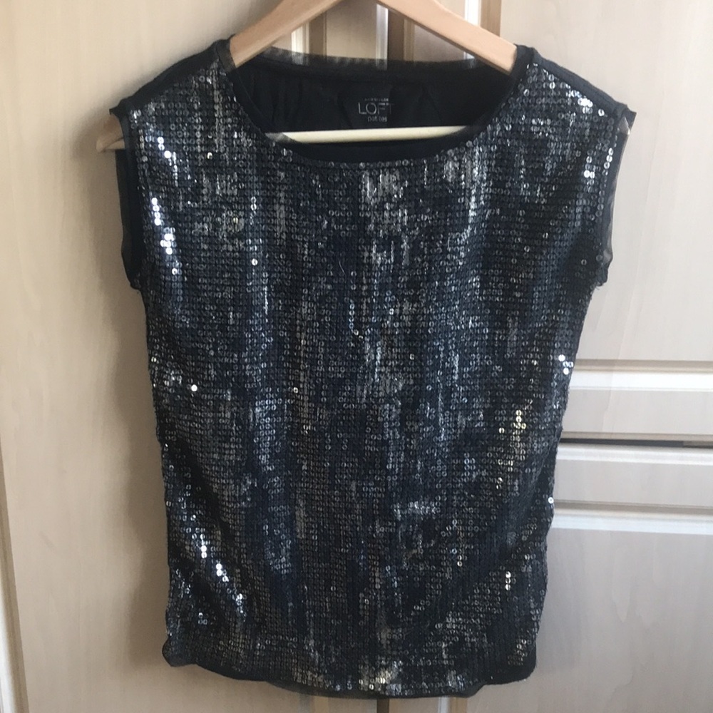 Ann Taylor LOFT PETITE Xs sequin cowgirl fly girl